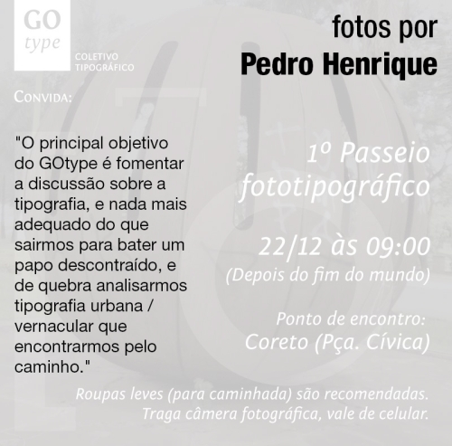 Cartaz de divulgação com descrição.