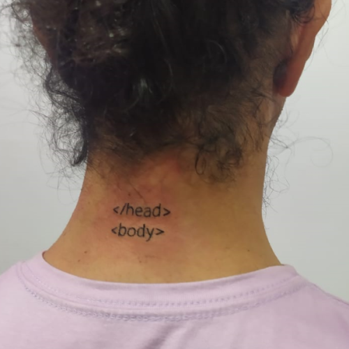 Tatuagem em homenagem aos meus 10 anos de criação de sites (webdesign) e de profissão, em 2010.